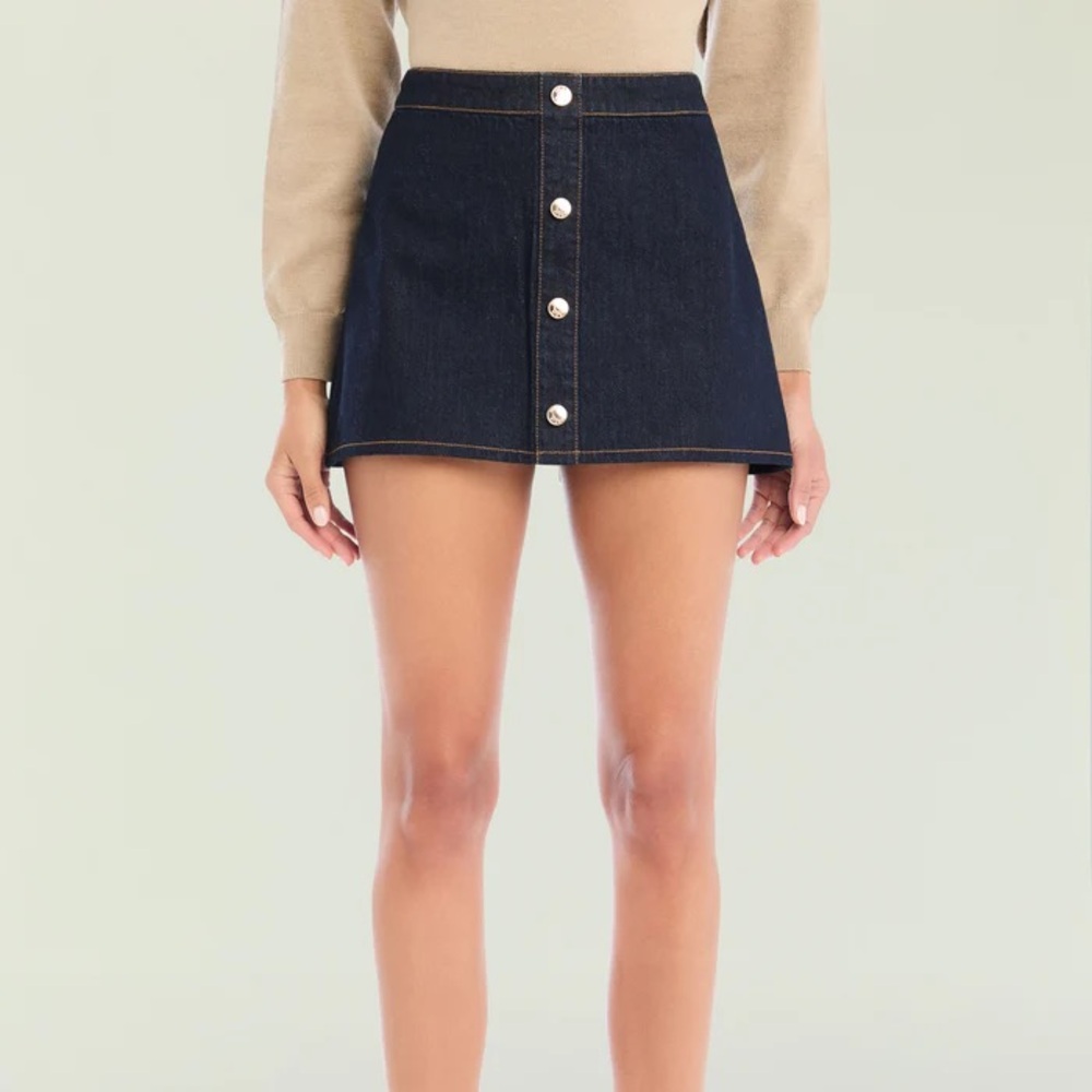 SEROYA Beverly denim mini skirt